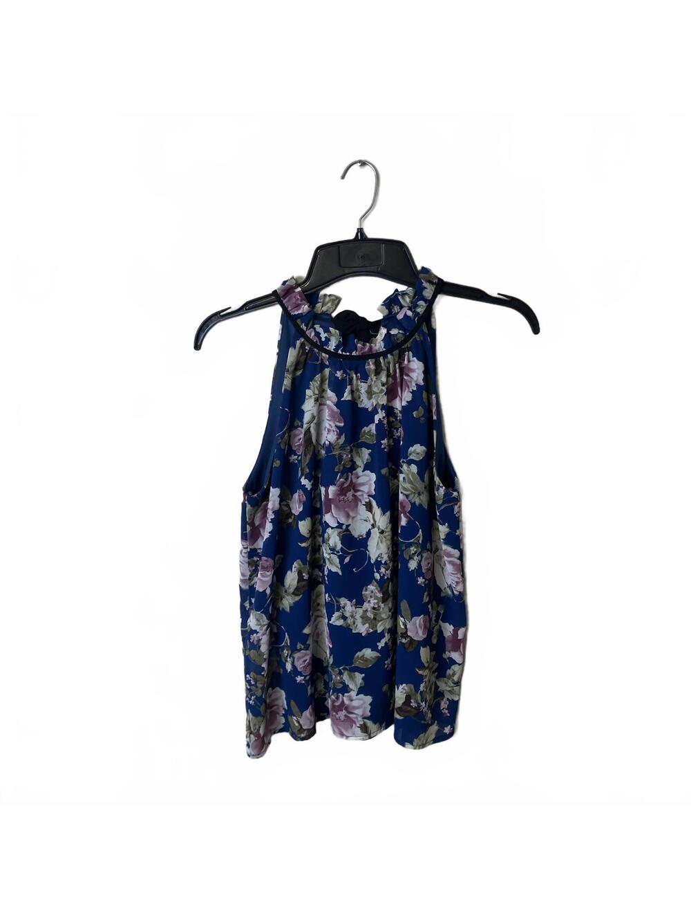 Altar'd State Y2K Blue Floral Halter Top Boho Chic Resort Wear Women's Medium